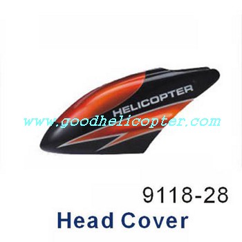 double-horse-9118 helicopter parts head cover (red color) - Click Image to Close